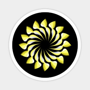 Yellow mandala Magnet